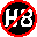 pixelated no-h8 icon